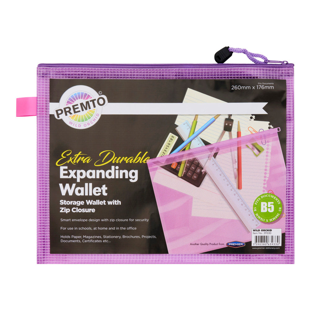 Premto B5 Extra Durable Mesh Wallet - Wild Orchid Purple