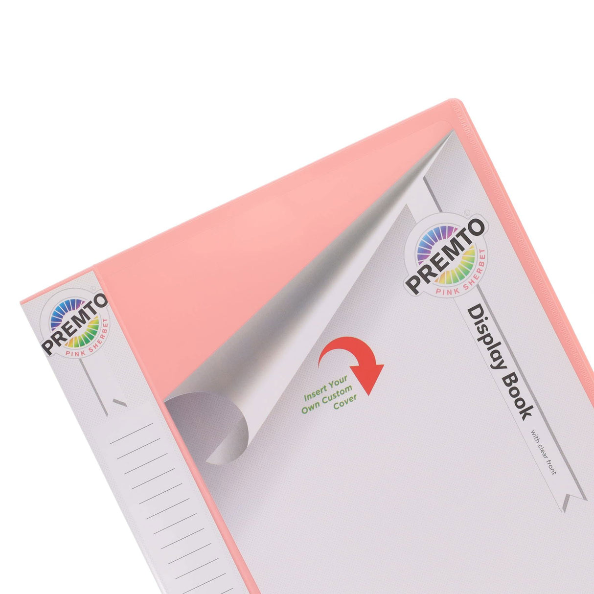 Premto Pastel A4 60 Pockets Display Book - Pink Sherbet | Stationery Shop UK