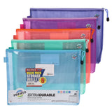 Premto Pastel A4+ Extra Durable Mesh Storage Wallet - Pack of 5