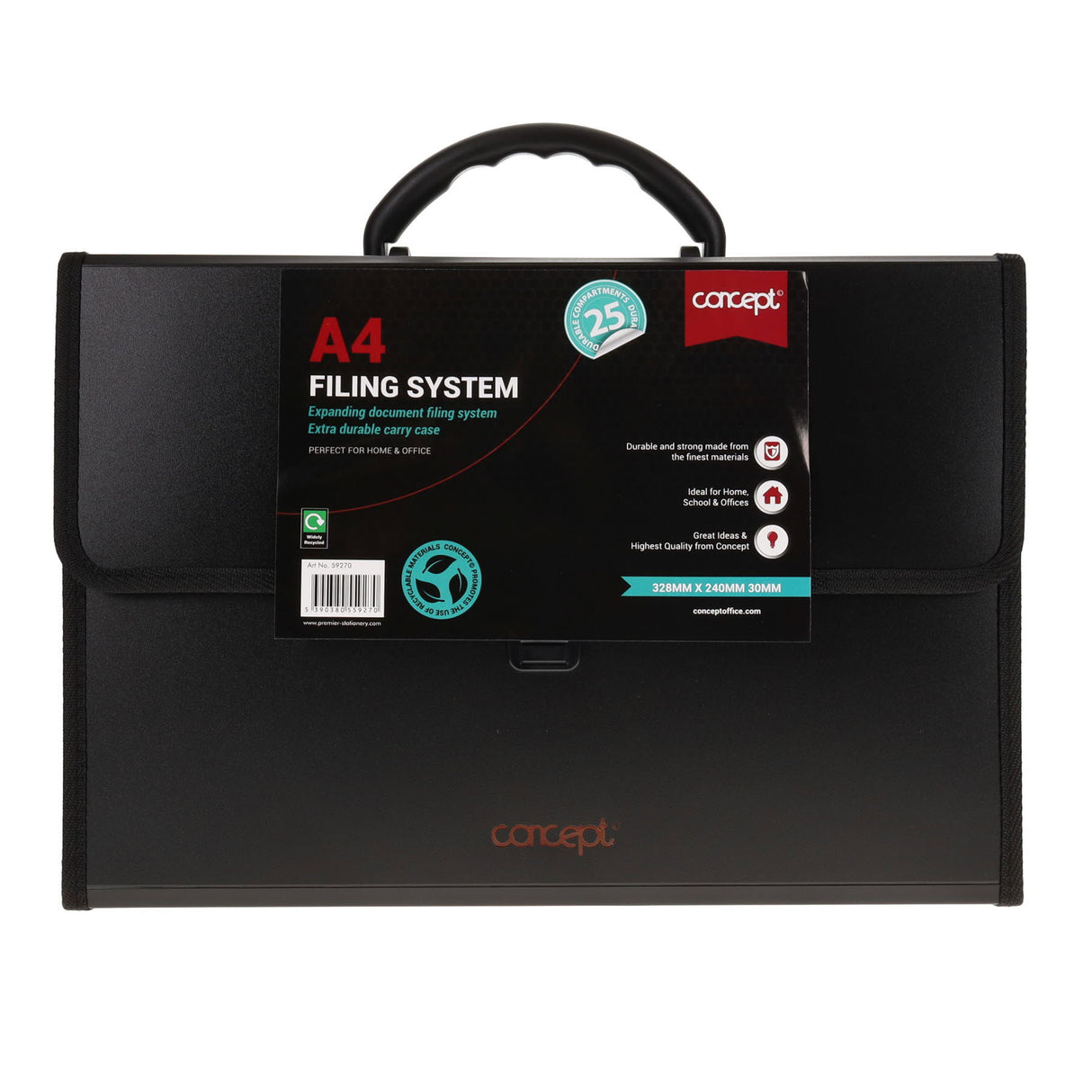 Concept Foolscap Expanding Document Carry Case - 26 Pockets