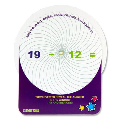 Clever Kidz Maths Wheel - Addition & Substraction - Pack of 12 | Stationery Shop UK