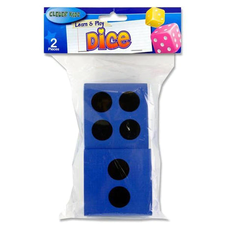 Clever Kidz Learn & Play Giant Dice - Blue - Pack of 2 | Stationery Shop UK