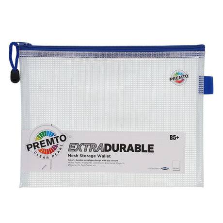 Premto B5 Extra Durable Expanding Mesh Wallet - Clear Pearl