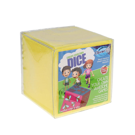 Clever Kidz 5 Create Your Own Games Foam Dice - 1 Dice with Pockets