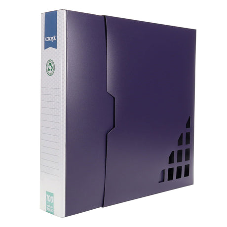 Concept A4 Display Book - Purple - 100 Pockets