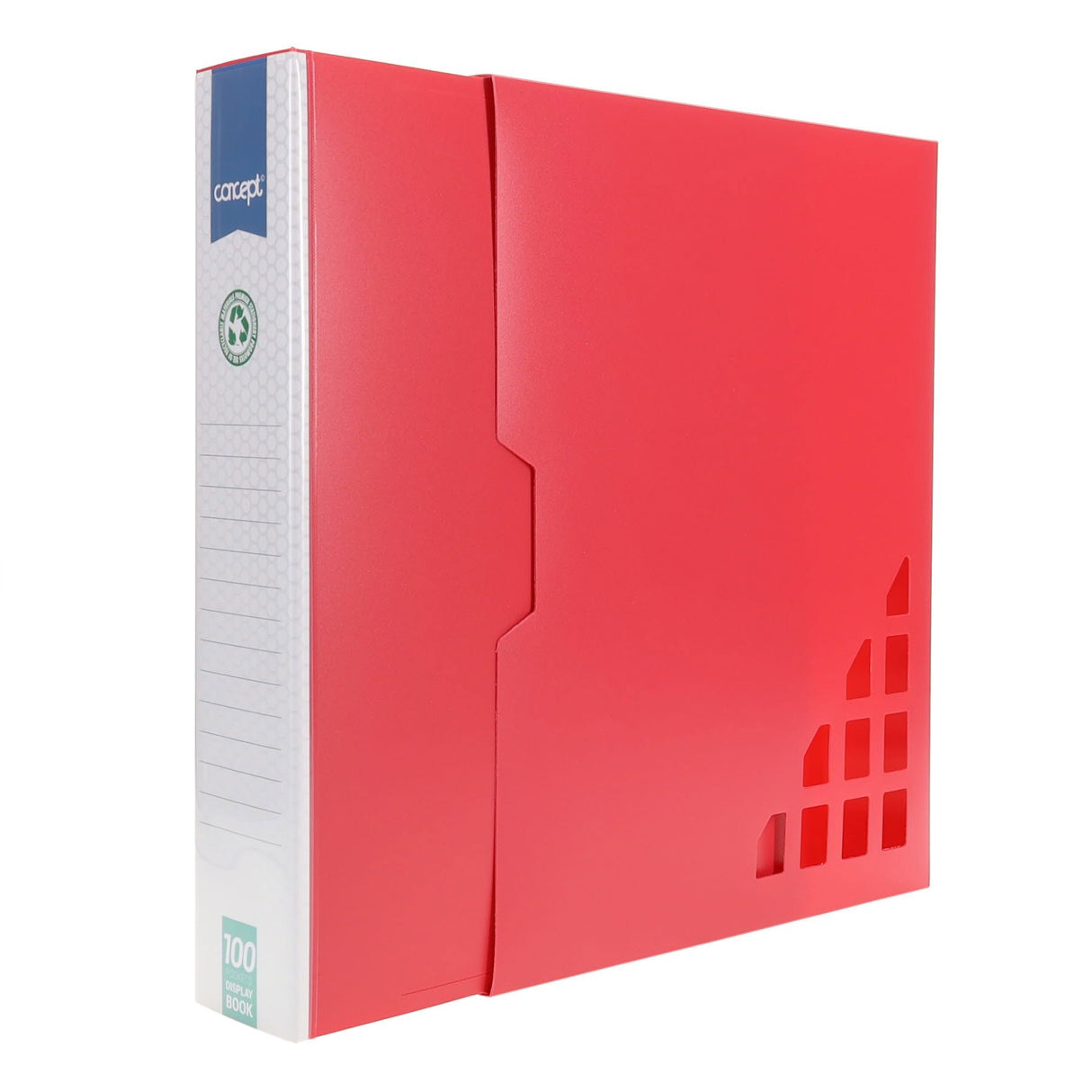 Concept A4 Display Book - Red- 100 Pockets