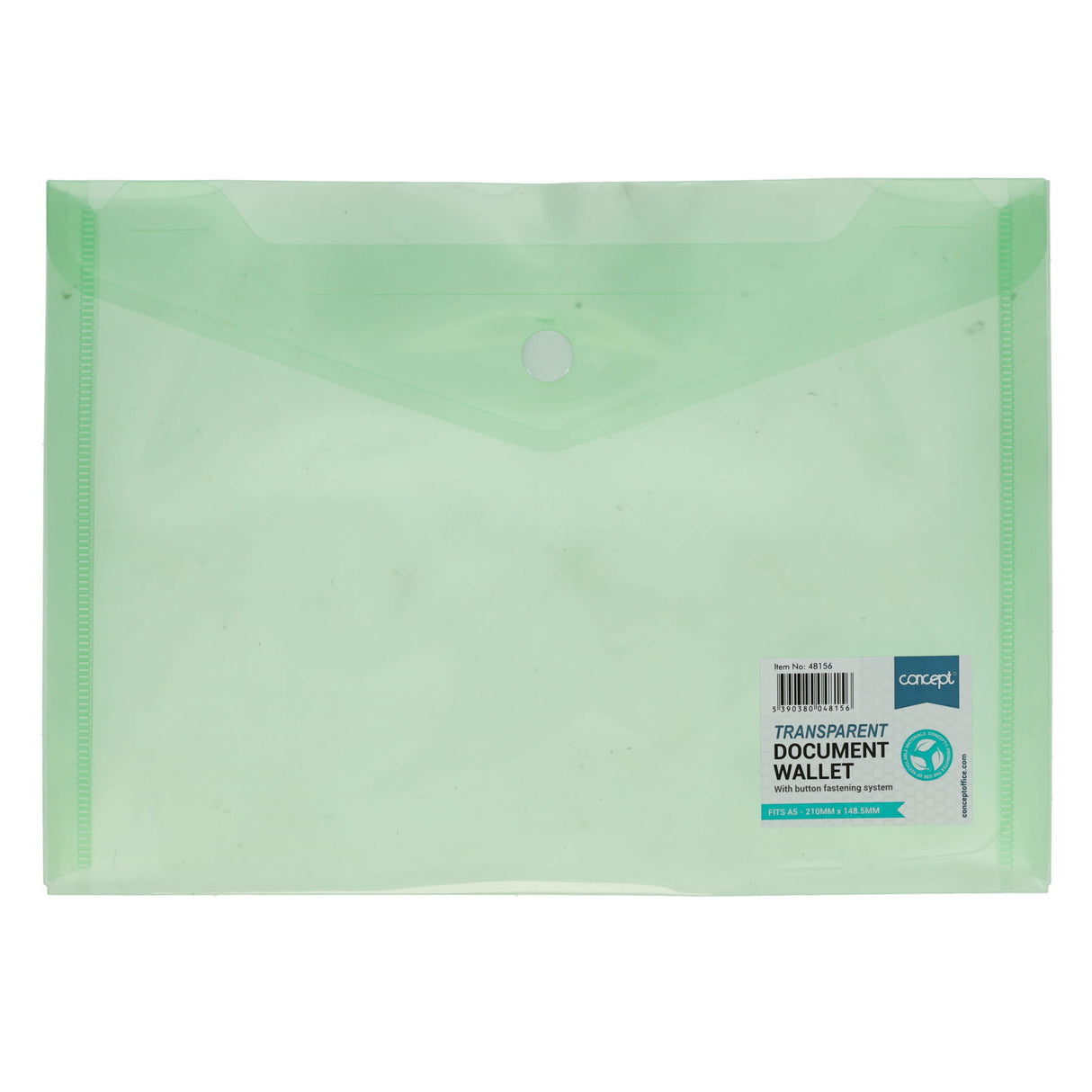 Premier Universal A5 Button Wallet - Green