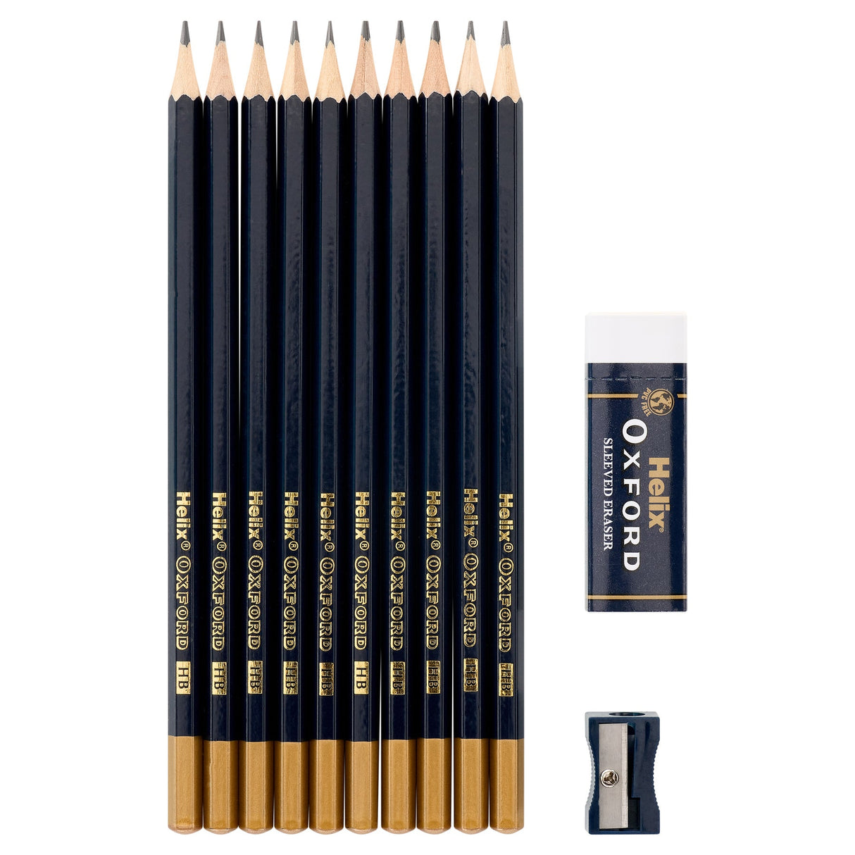 Helix Oxford School Pencil Set - HB 7 Pieces | Stationery Shop UK