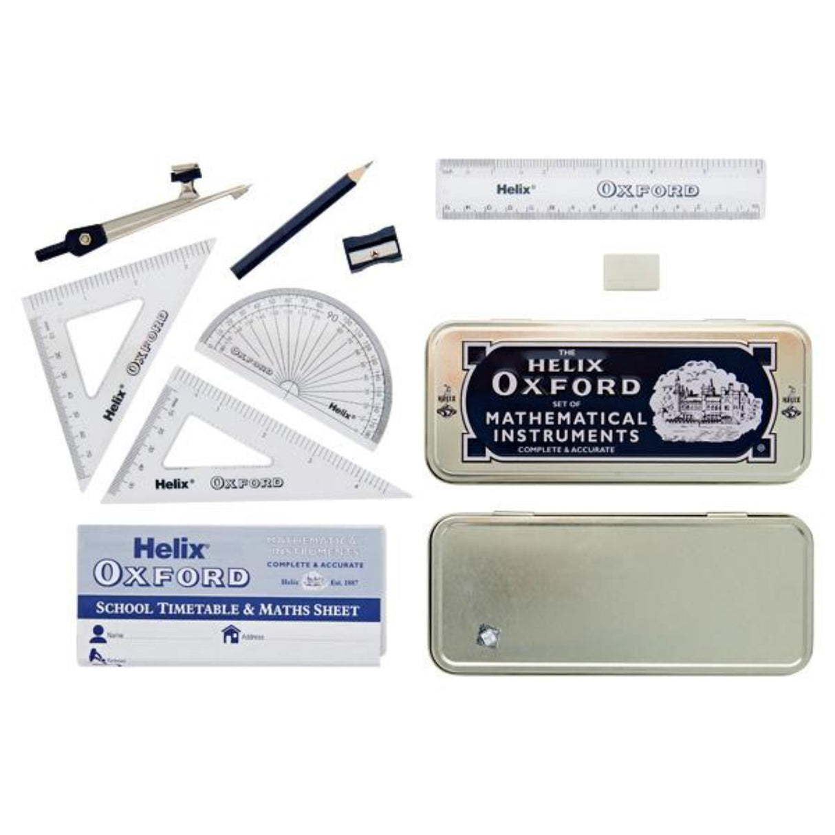 Helix Oxford Set of Mathematical Instruments - Complete & Accurate | Stationery Shop UK