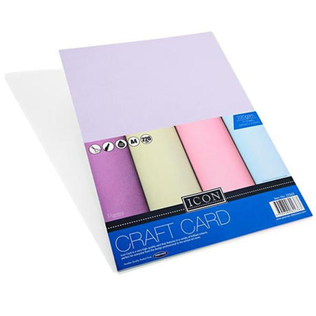 Icon A4 Craft Card - 220gsm - Pastel - Pack of 10