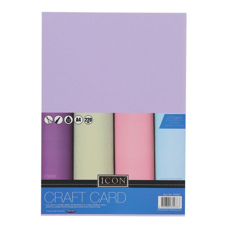 Icon A4 Craft Card - 220gsm - Pastel - Pack of 10 | Stationery Shop UK