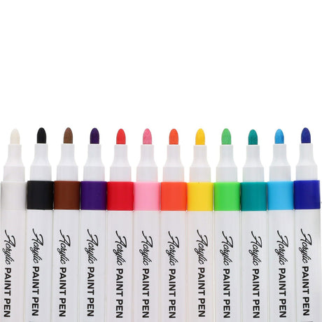 Icon Acrylic Paint Pens - Pack of 12