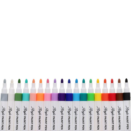 Icon Acrylic Paint Pens - Pack of 18