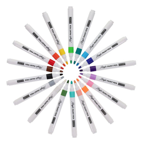 Icon Acrylic Paint Pens - Pack of 18