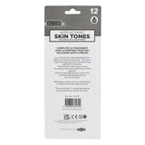 Icon Acrylic Paint Skin Tones And Paint Brush - Set of 12 x 5ml | Stationery Shop UK