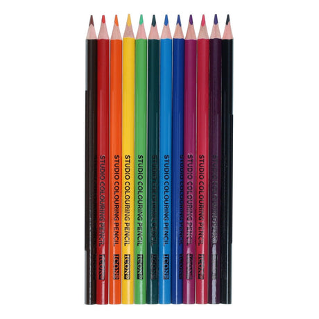 Icon Artists Studio Triangular Colouring Pencils - Pack of 12