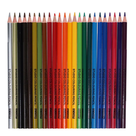 Icon Artists Studio Triangular Colouring Pencils - Pack of 24-Colouring Pencils-Icon|StationeryShop.co.uk