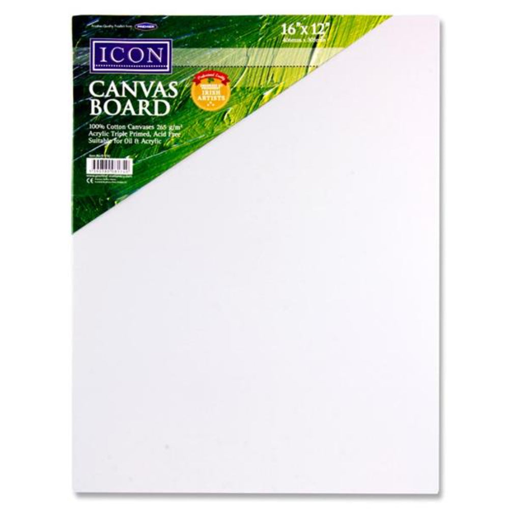 Icon Canvas Board - 265gm2 - 16x12 | Stationery Shop UK