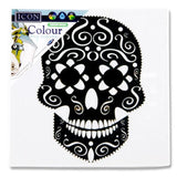 Icon Colour My Canvas 100X100mm - Day of the Dead-Colour-in Canvas-Icon|StationeryShop.co.uk