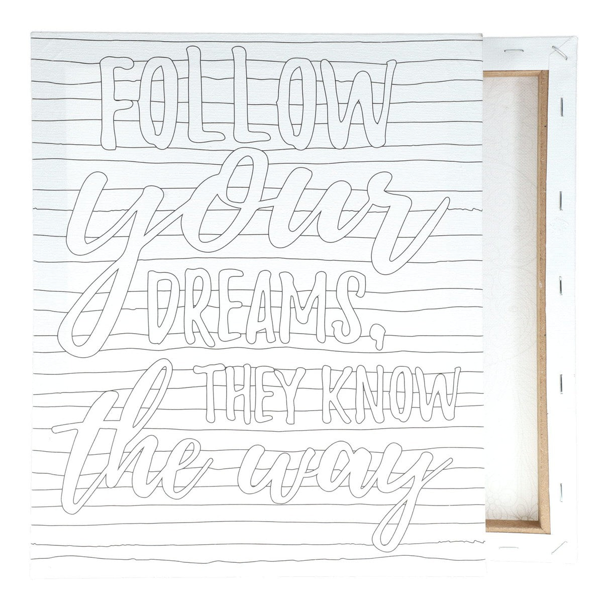 Icon Colour My Canvas - 250x300mm - Follow Dreams-Colour-in Canvas-Icon|StationeryShop.co.uk