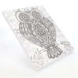 Icon Colour My Canvas - 250x300mm - Owl-Colour-in Canvas-Icon|StationeryShop.co.uk