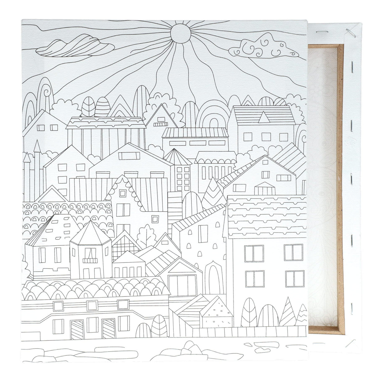 Icon Colour My Canvas - 250x300mm - Town-Colour-in Canvas-Icon | Buy Online at Stationery Shop