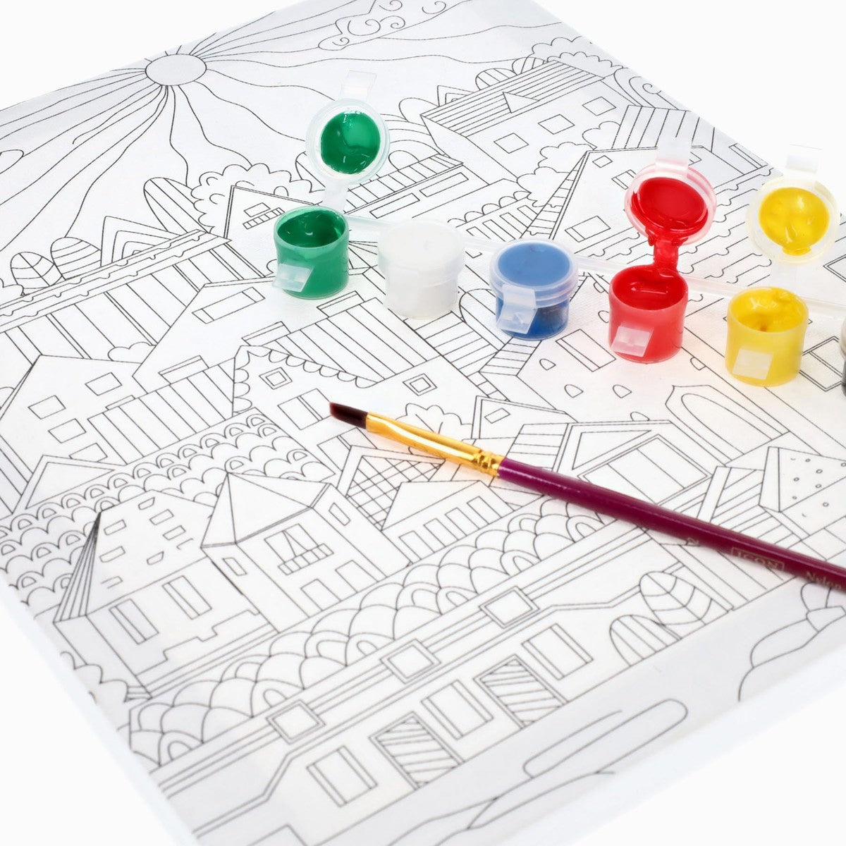 Icon Colour My Canvas - 250x300mm - Town-Colour-in Canvas-Icon | Buy Online at Stationery Shop