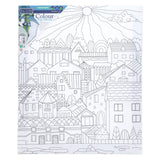 Icon Colour My Canvas - 250x300mm - Town-Colour-in Canvas-Icon|StationeryShop.co.uk