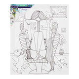 Icon Colour My Canvas 300X250mm - Busy Reading-Colour-in Canvas-Icon|StationeryShop.co.uk