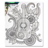 Icon Colour My Canvas 300X250mm - Guitar-Colour-in Canvas-Icon|StationeryShop.co.uk