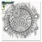 Icon Colour My Canvas 300X300mm - Floral Mandala | Stationery Shop UK