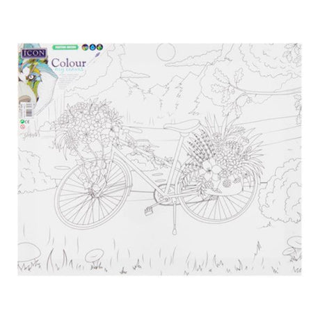 Icon Colour My Canvas - 300mm x 250mm - Country Bike | Stationery Shop UK