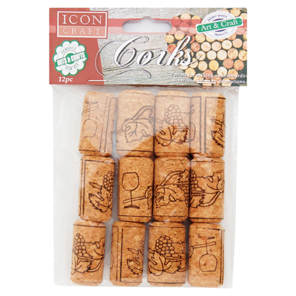 Icon Corks - Pack of 12-Crafting Materials-Icon | Buy Online at Stationery Shop