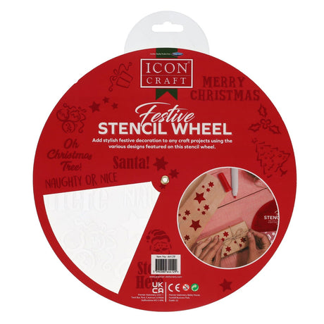 Icon Craft Festive Stencil Wheel-Crafting Materials-Icon|StationeryShop.co.uk