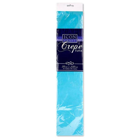 Icon Crepe Paper - 17gsm - 50cm x 250cm - Baby Blue-Crepe Paper-Icon|StationeryShop.co.uk