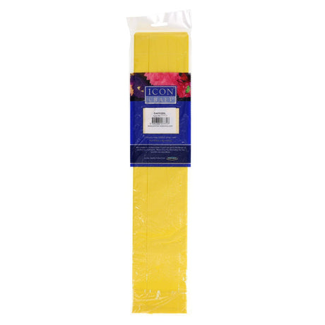 Icon Crepe Paper - 17gsm - 50cm x 250cm - Daffodil Yellow-Crepe Paper-Icon|StationeryShop.co.uk