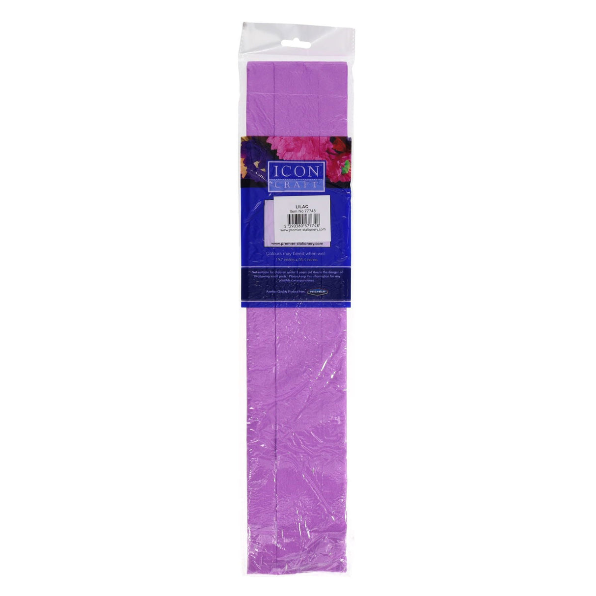 Icon Crepe Paper - 17gsm - 50cm x 250cm - Lilac | Stationery Shop UK