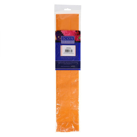 Icon Crepe Paper - 17gsm - 50cm x 250cm - Orange-Crepe Paper-Icon | Buy Online at Stationery Shop