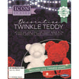 Icon DIY Decorative Twinkle Teddy Bear with LED Lights, Roses and Clear Box