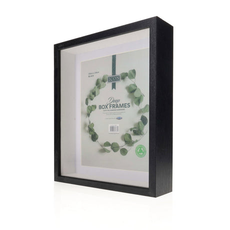 Icon Deep Box Frames - Black - 20cm X 24cm