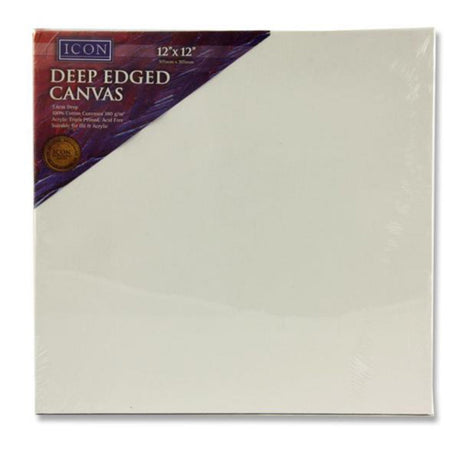 Icon Deep Edged Canvas - 380gsm - 12x12 | Stationery Shop UK