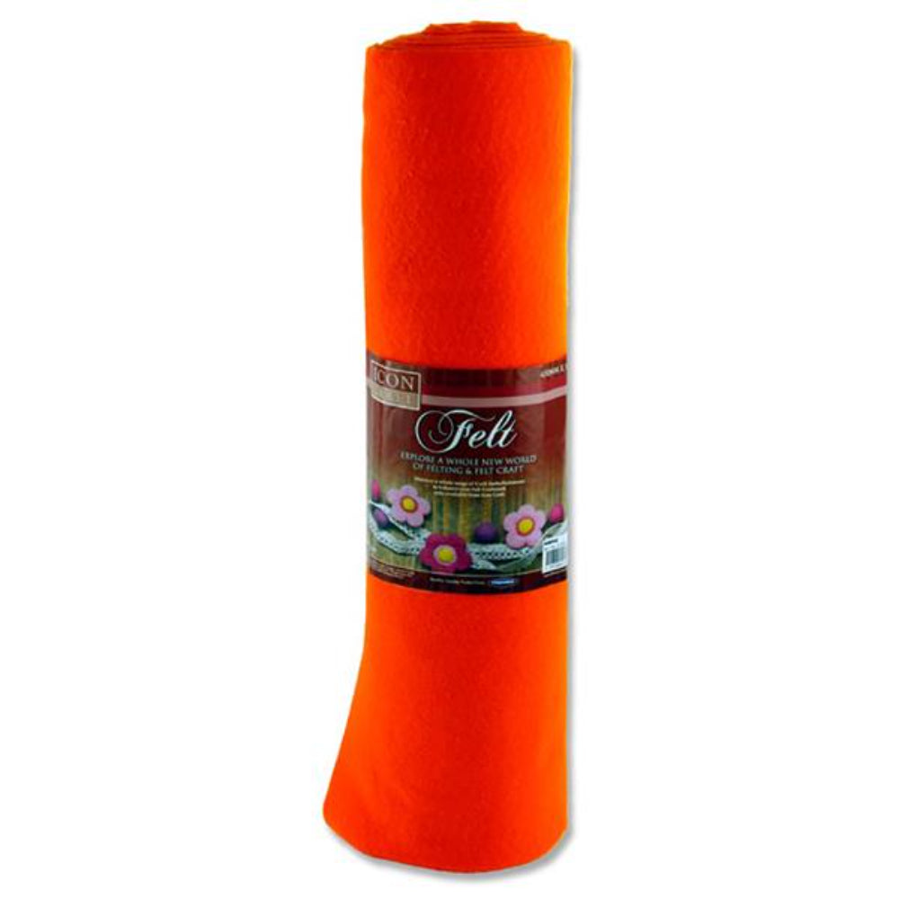 Icon Felt Roll - 5m x 45cm - Orange-Felt-Icon|StationeryShop.co.uk