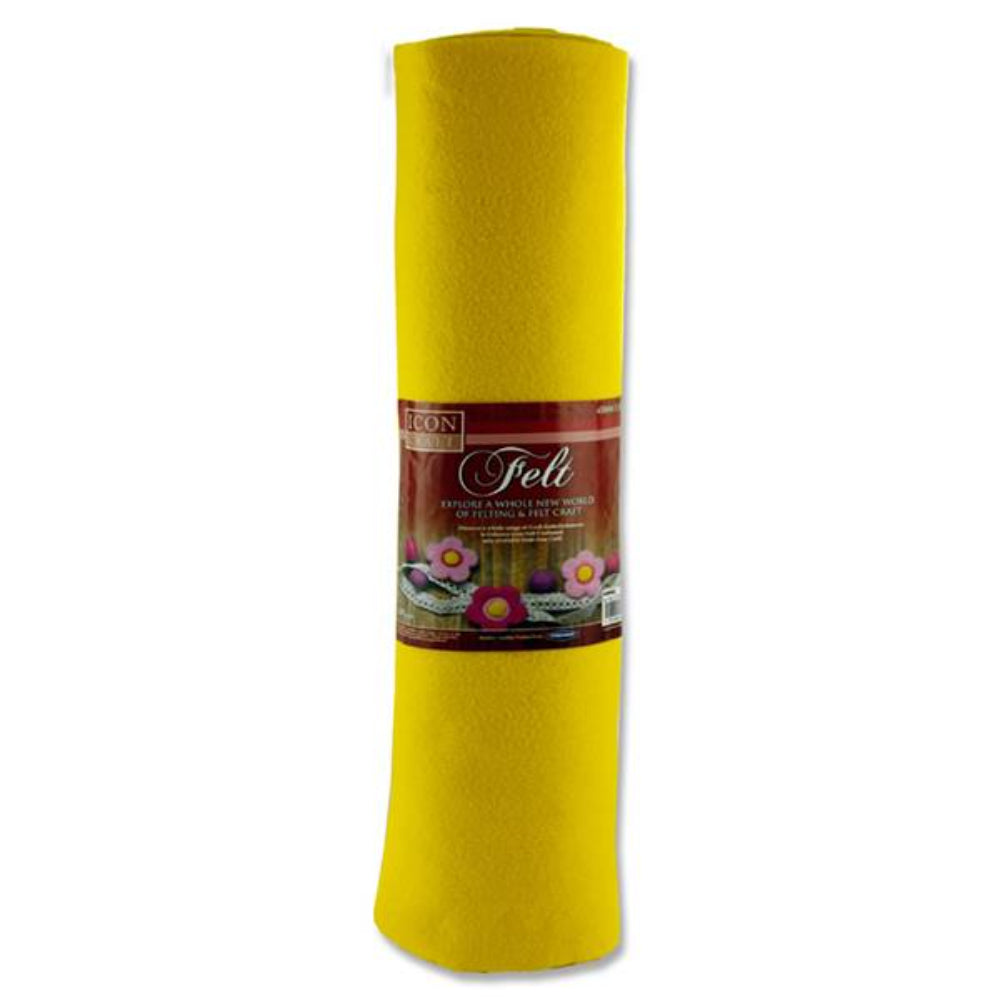 Icon Felt Roll - 5m x 45cm - Yellow-Felt-Icon | Buy Online at Stationery Shop