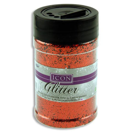 Icon Glitter - 110g - Red-Sequins & Glitter-Icon|StationeryShop.co.uk