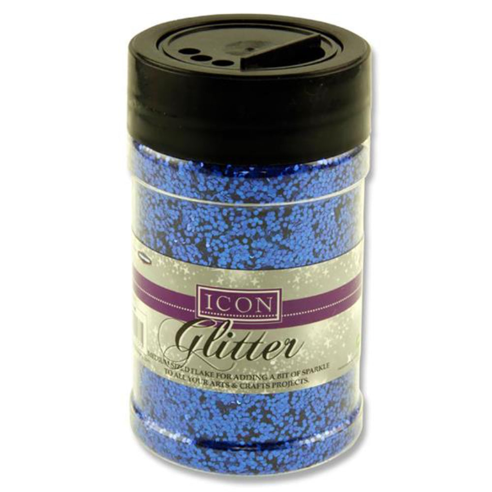 Icon Glitter - 110g - Royal Blue-Sequins & Glitter-Icon|StationeryShop.co.uk