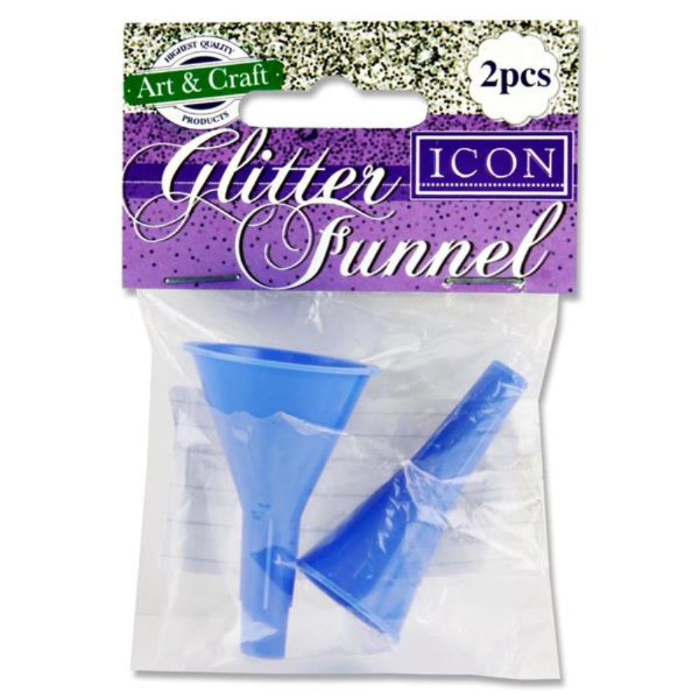 Icon Glitter Funnels - Pack of 2-Sequins & Glitter-Icon|StationeryShop.co.uk