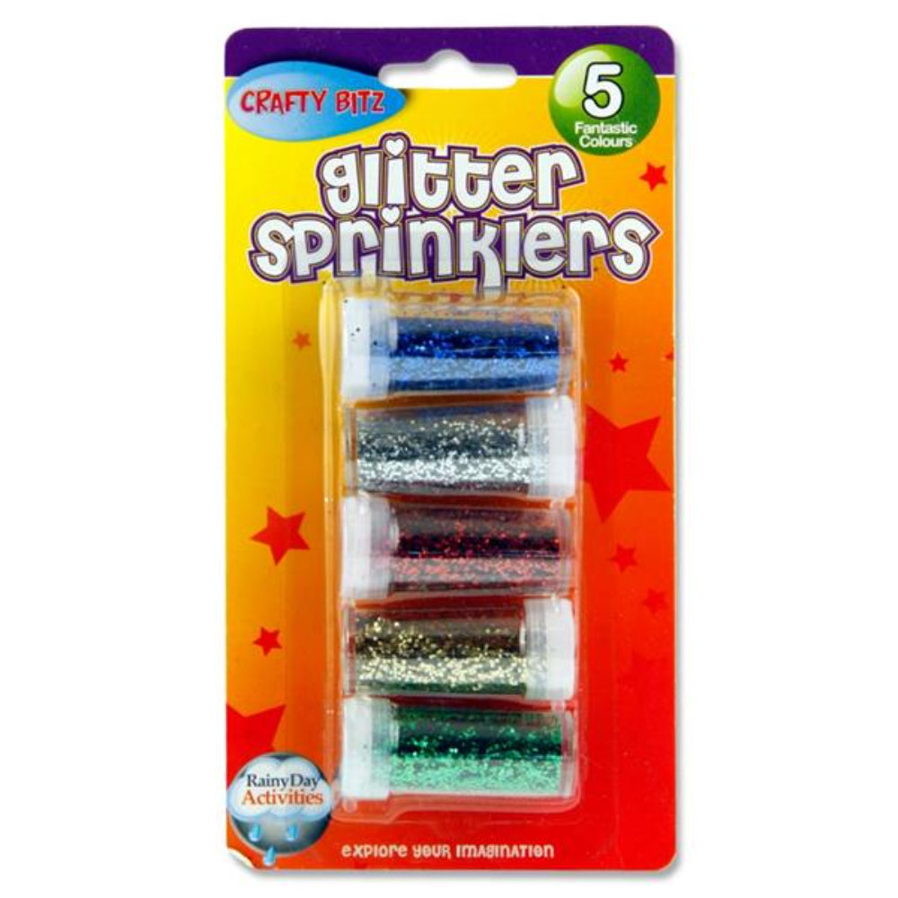 Icon Glitter Sprinklers - Pack of 5-Sequins & Glitter-Icon|StationeryShop.co.uk