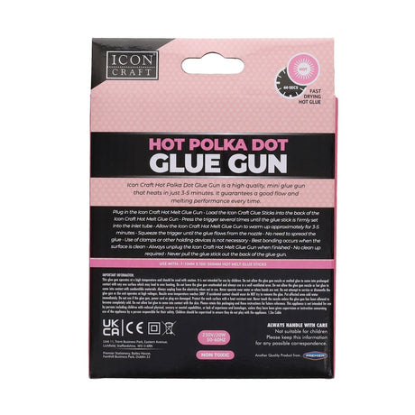 Icon Glue Gun - Polka Dot Pink