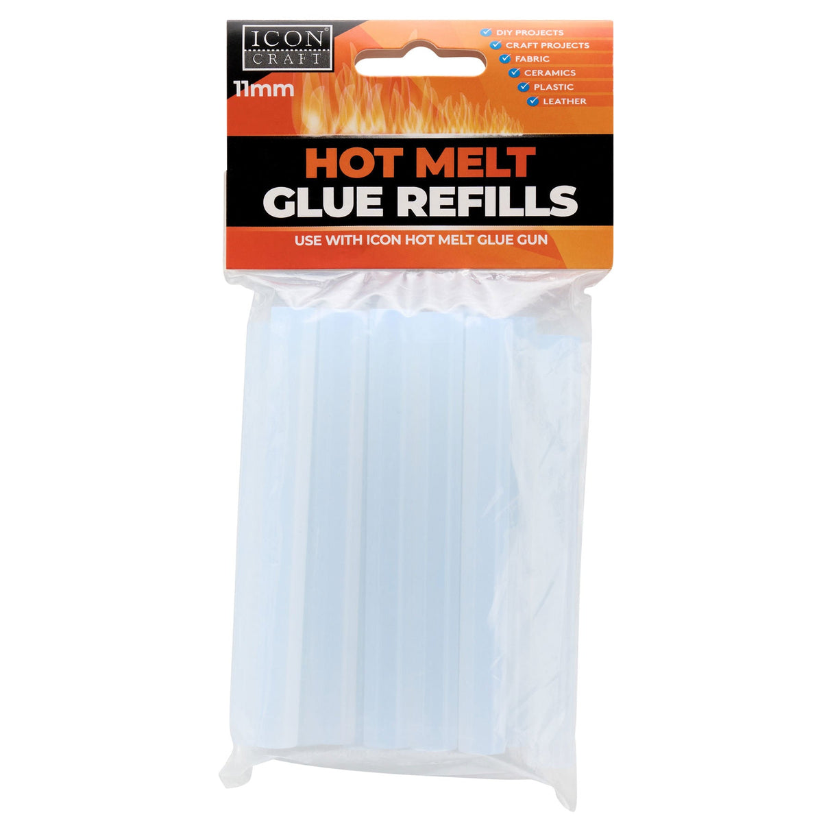 Icon Glue Gun Refills - 11mm x 100mm Large - Pack of 12 | Stationery Shop UK