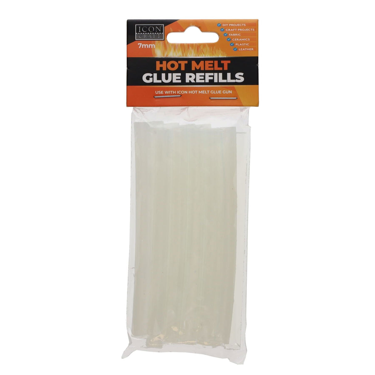 Icon Glue Gun Refills - 7x100mm - Pack of 12-Craft Glue & Office Glue-Icon | Buy Online at Stationery Shop
